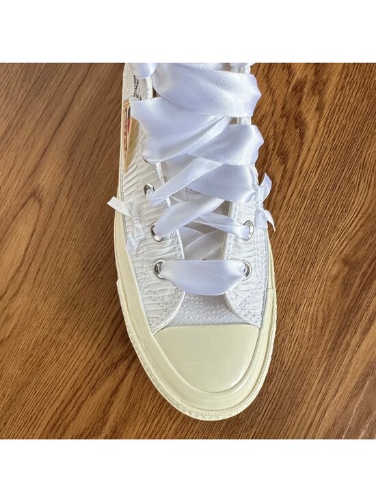 ⭐Converse Chuck 70 Hi Bow Pleated Sz 7.5 Men Shoes Elegant Sneaker White A15191C main image 6